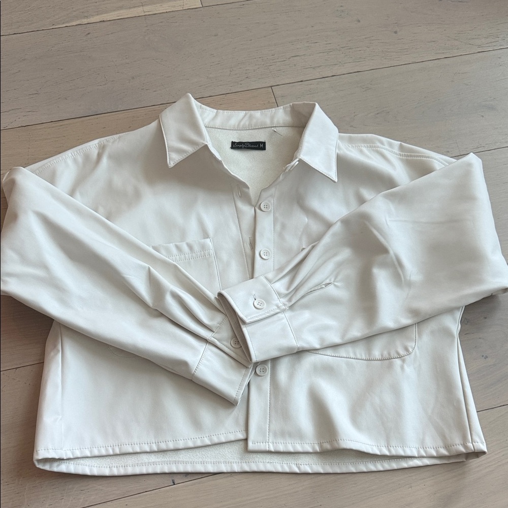 Classic White Button-Up Jacket - Unbranded